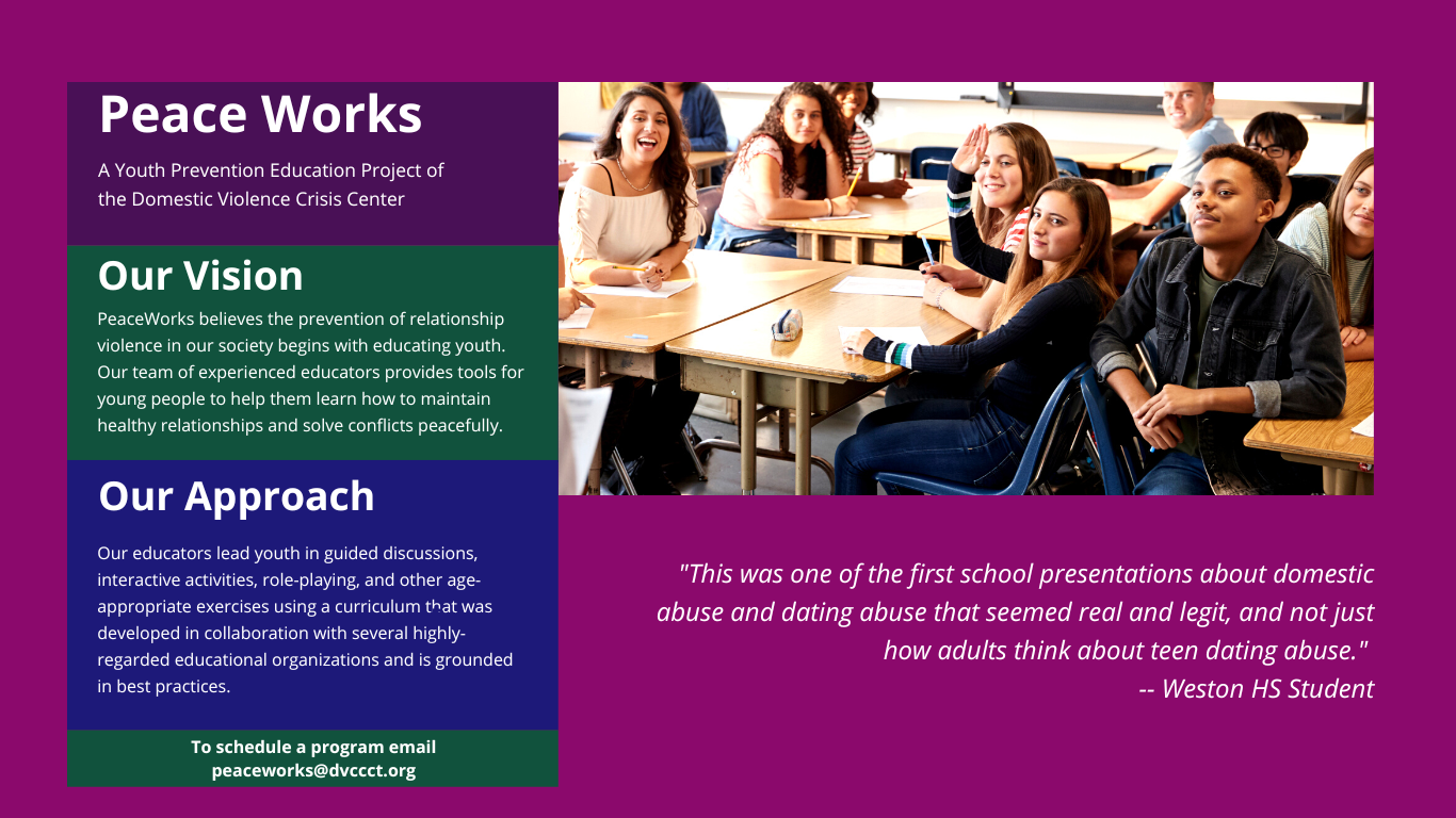 Peace Works – DOMESTIC VIOLENCE CRISIS CENTER